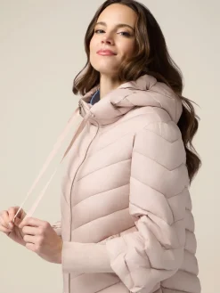 Piumino lightweight con cappuccio e polsini