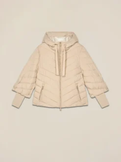 Piumino lightweight con cappuccio e polsini