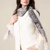 Sciarpa in viscosa lurex fantasia damascata