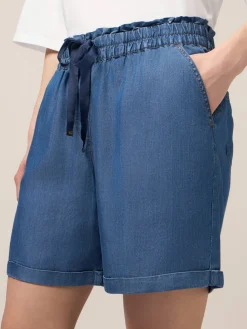 Short in tencel con coulisse