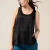 Top bimaterico tinta unita