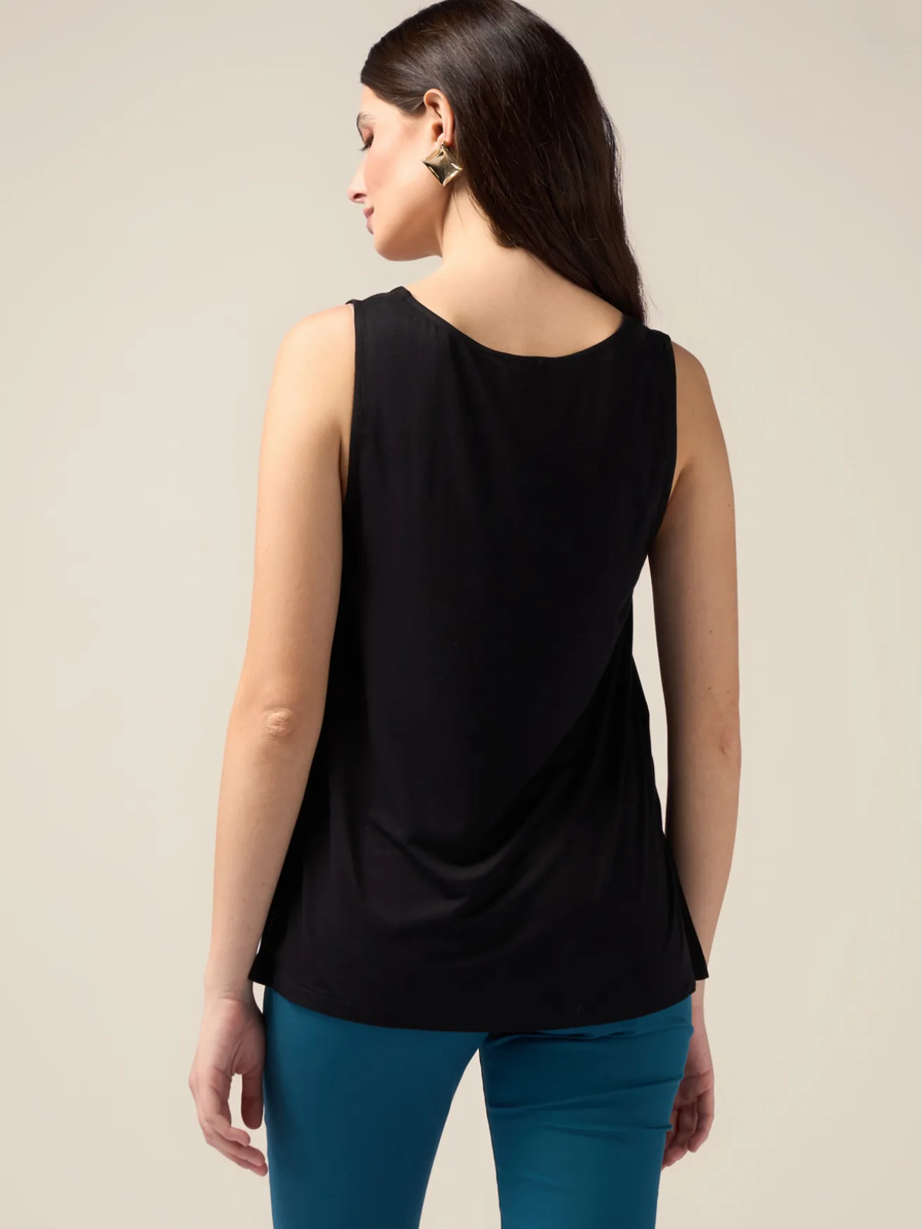 Top bimaterico tinta unita
