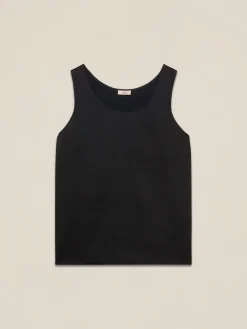 Top bimaterico tinta unita