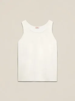 Top bimaterico tinta unita