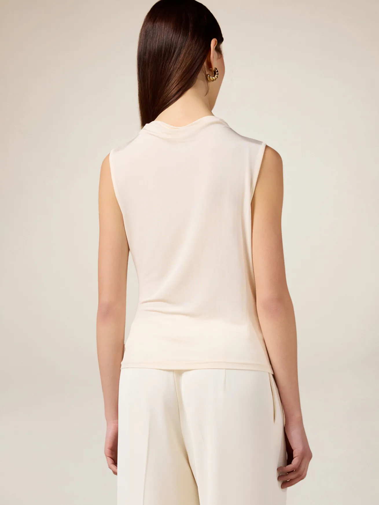 Top in jersey drappeggiato