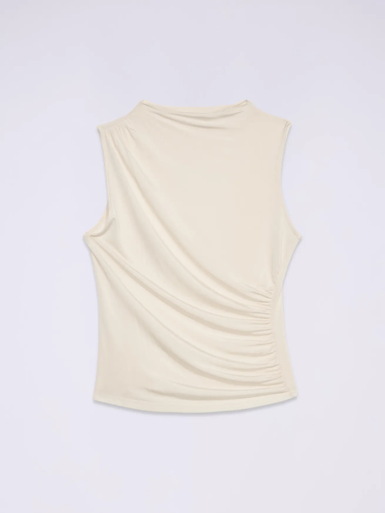 Top in jersey drappeggiato