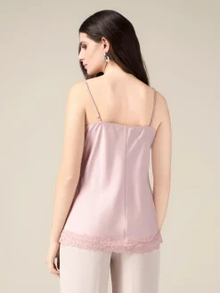 Top lingerie in raso e pizzo