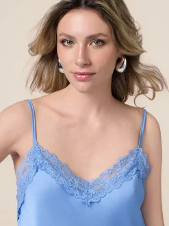 Top lingerie in raso e pizzo
