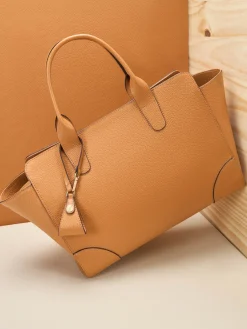 Tote bag in vera pelle