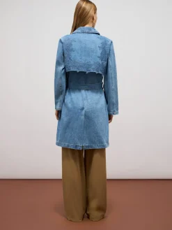 Trench in denim misto viscosa