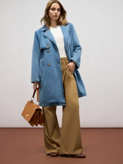 Trench in denim misto viscosa