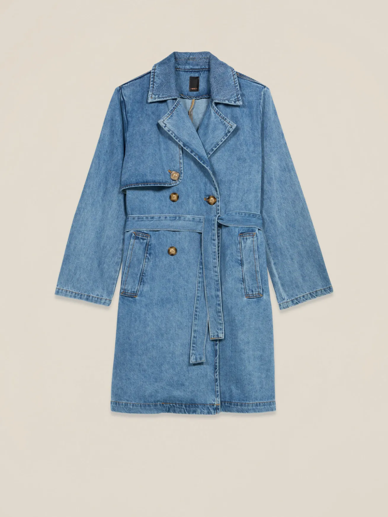 Trench in denim misto viscosa