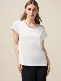 T-shirt con applicazione gioiello