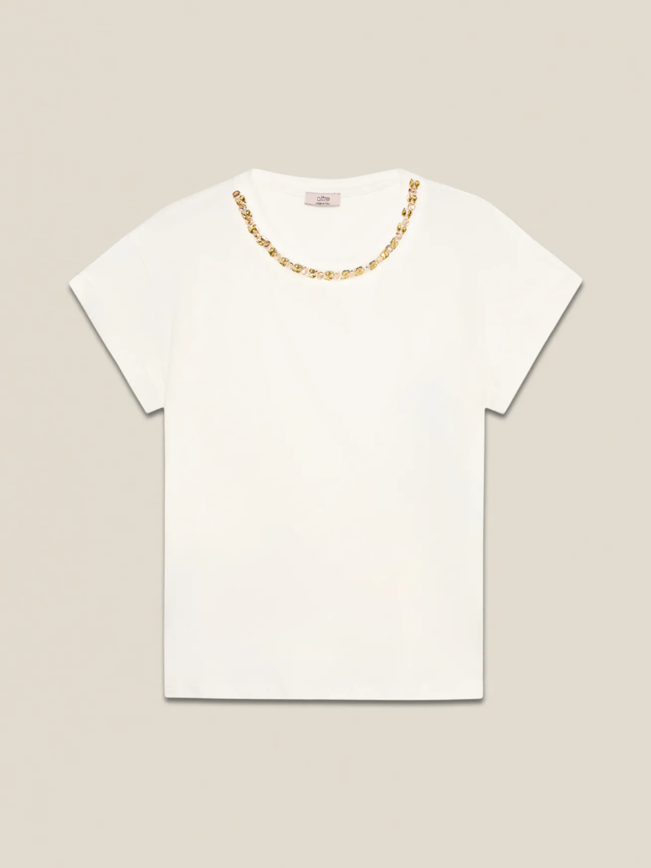 T-shirt con ricamo gioiello
