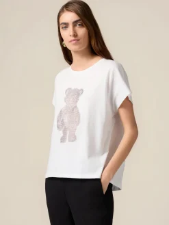 T-shirt in cotone con applicazioni