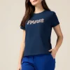 T-shirt in jersey con applicazione gioiello