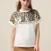 T-shirt in jersey con paillettes