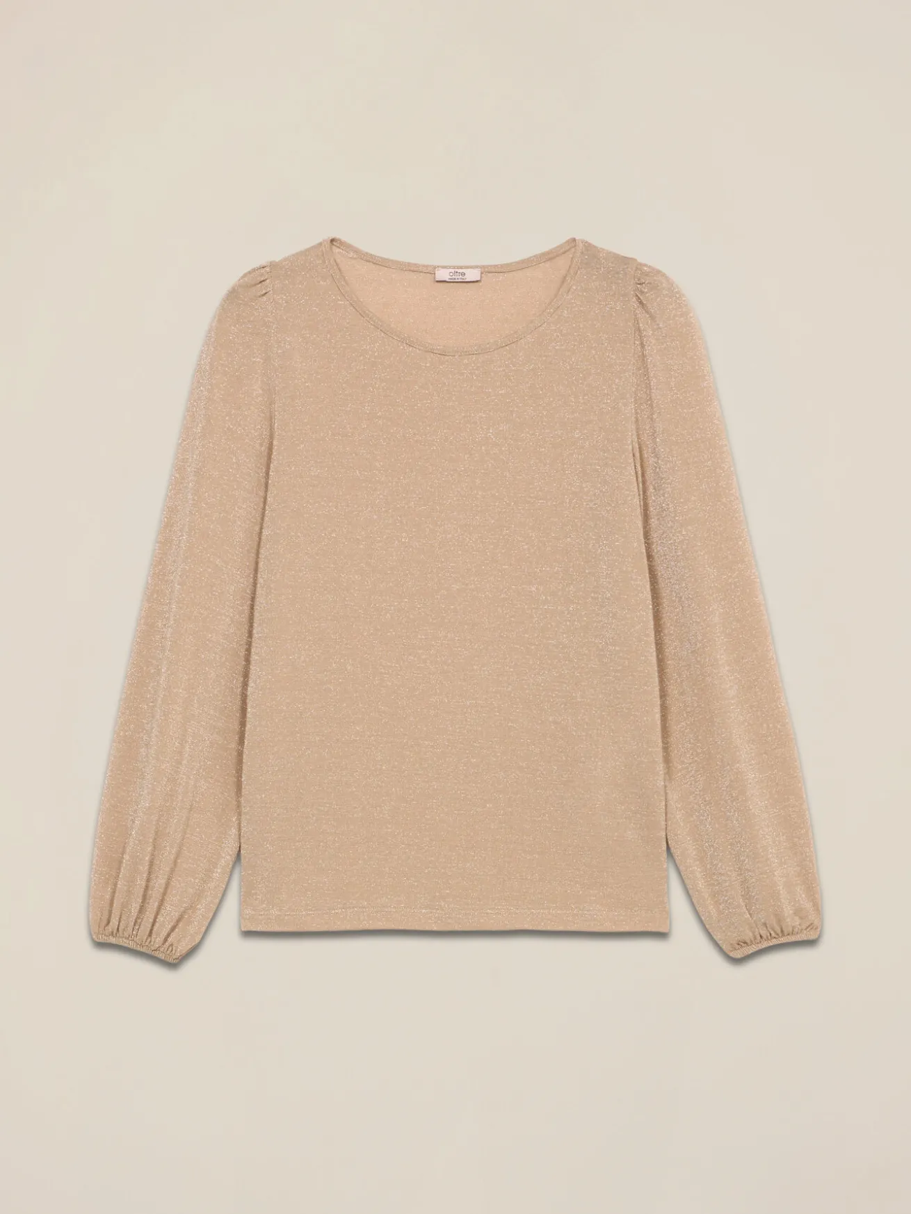 T-shirt lurex maniche lunghe