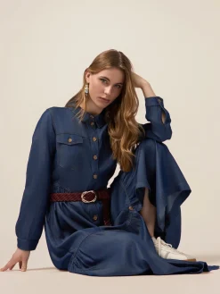 Vestito chemisier in tencel