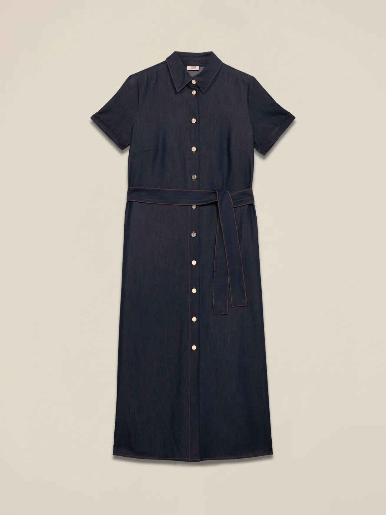Vestito chemisier lungo effetto denim