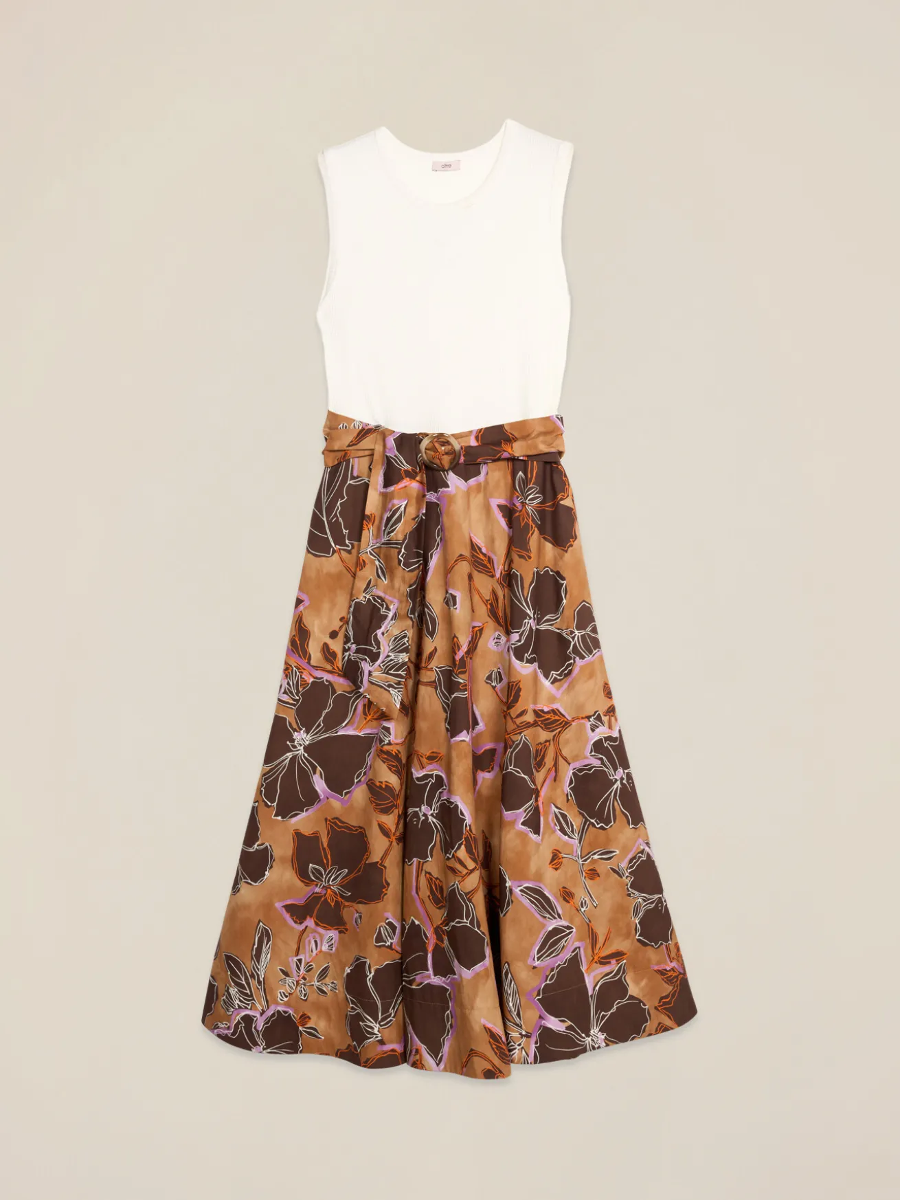 Vestito flare combinato con fusciacca
