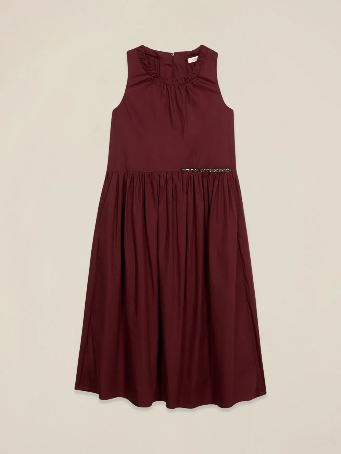 Vestito flare midi in popeline