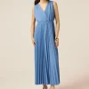 Vestito lungo lurex plissé
