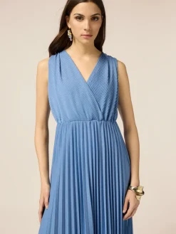 Vestito lungo lurex plissé