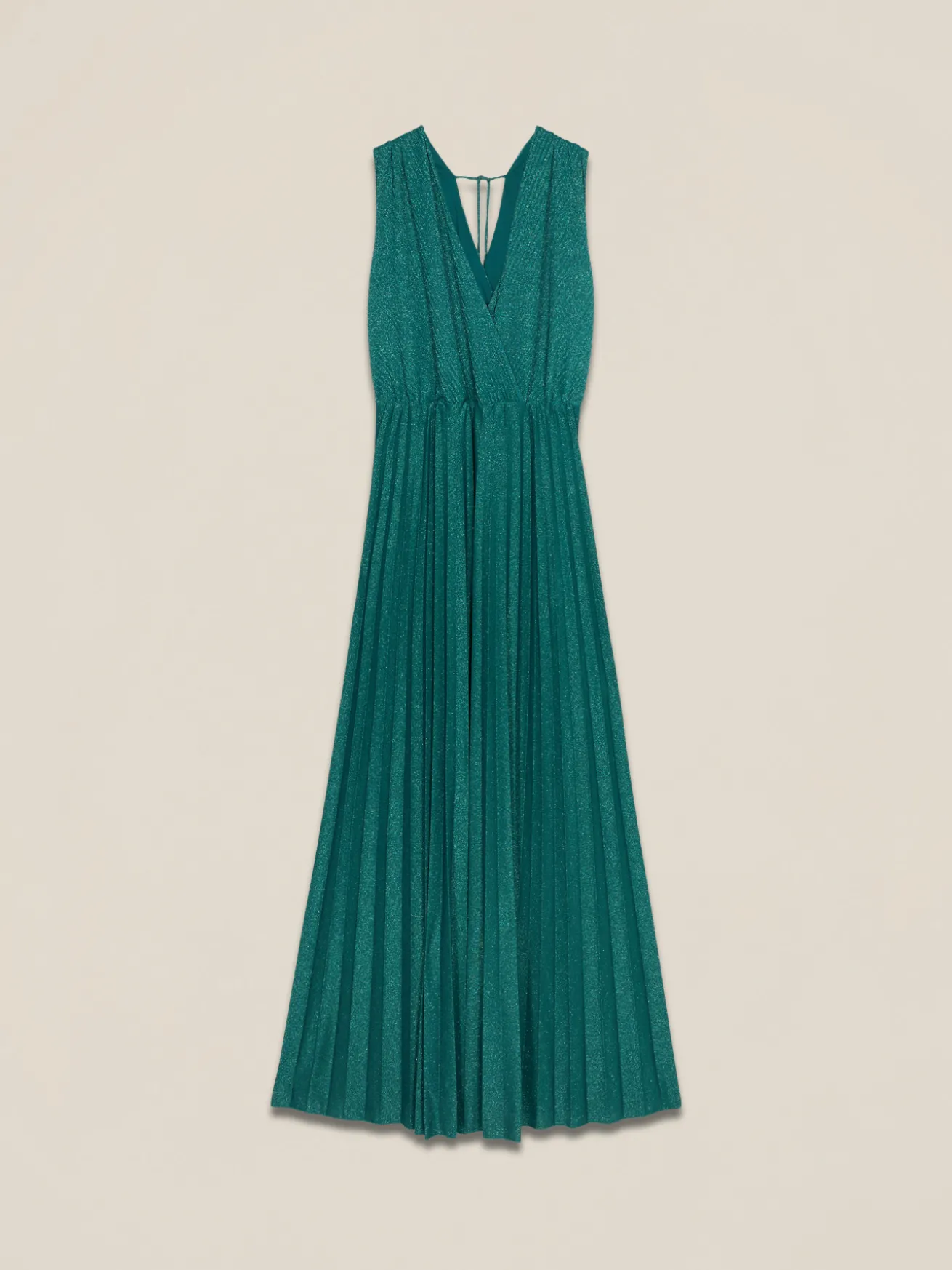 Vestito lungo lurex plissé