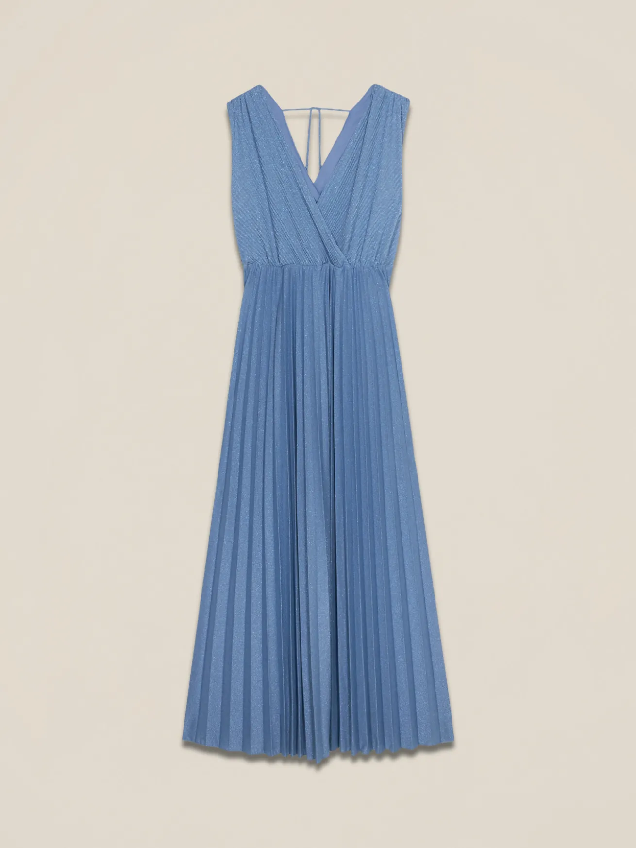Vestito lungo lurex plissé