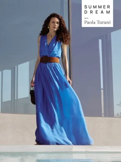 Vestito lungo misto seta