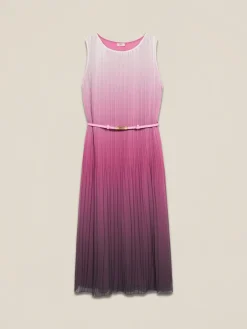 Vestito midi plissé sfumato